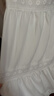 唐狮（TonLion）凉感半身裙子女a字裙夏季新款白色气质高级感蕾丝拼接女士中长裙 实拍图