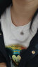 周六福（ZLF）母亲节礼物    18K金项链女三色多彩肖邦链锁骨素链生日礼物 推拉圆珠款-白-可调节46cm（1-1.2g) 实拍图