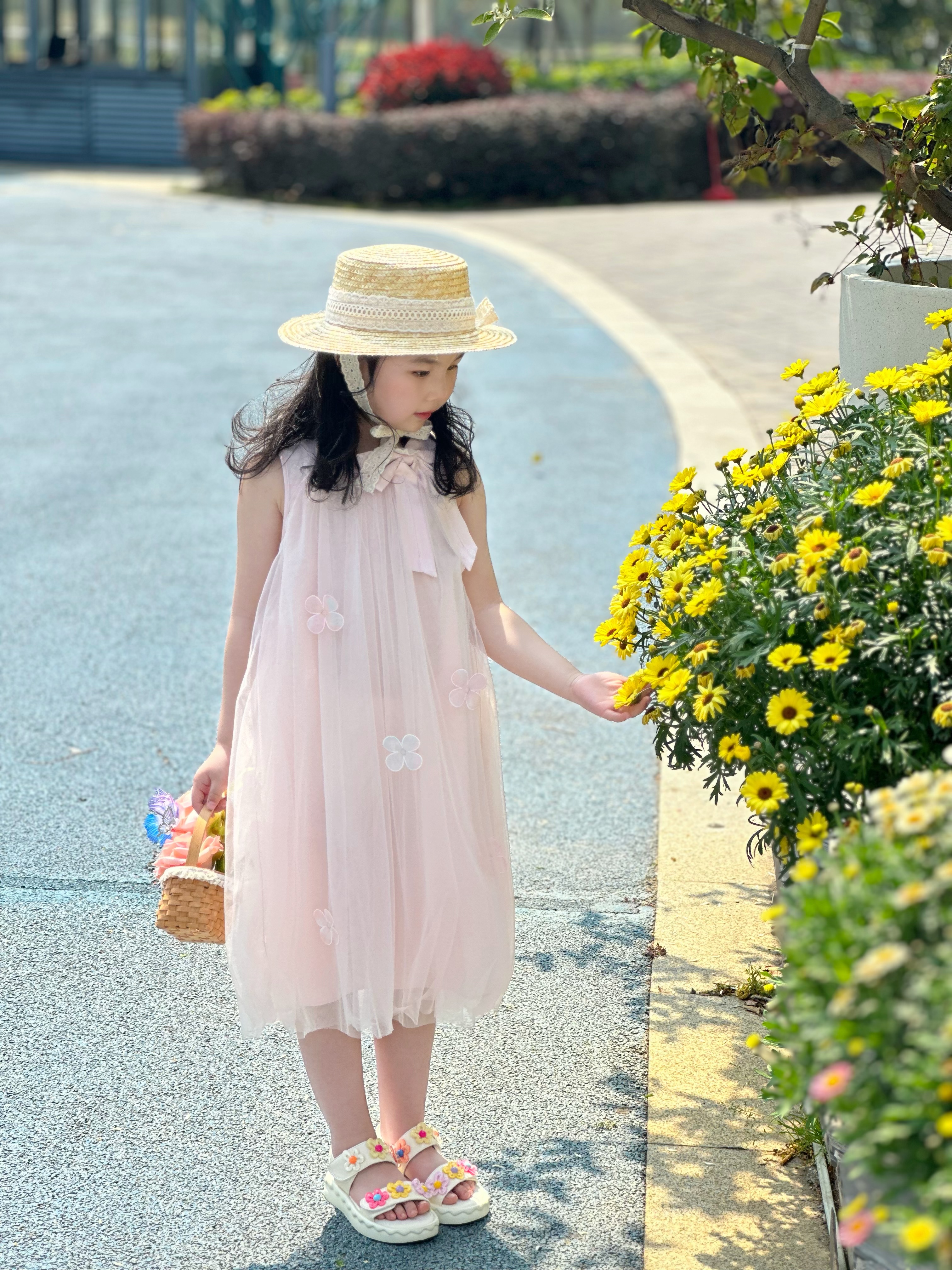 巴拉巴拉童装儿童连衣裙2026夏装新款女童宝宝裙子背心裙甜美网纱裙公主裙 红白色调00361 130 实拍图