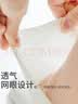 浪莎女士袜子女纯棉抗菌白色春夏季超薄网眼吸汗透气中筒女全棉袜6双 实拍图