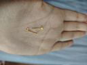 周六福小金花足金999黄金耳钉女母亲节礼物计价AC090379 一对 约0.67g 实拍图