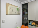 墨派餐厅装饰画带钟表万年历电子钟挂画客厅家用时尚日历表时钟壁画 18柿柿如意 100*50cm晶瓷 实拍图