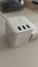 公牛（BULL）魔方智能USB插座 插线板/插排/排插/接线板/宿舍家用拖线板  GN-U303U 白色魔方总控开关USB插座 实拍图