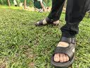 红蜻蜓凉鞋男26夏季外穿凉拖软底凉皮鞋中老年爸爸鞋WTT221181S黑色43 实拍图