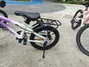 凤凰（Phoenix）儿童自行车脚踏车自行车3-8-12-18岁童车双碟刹带辅助轮16寸紫色 实拍图