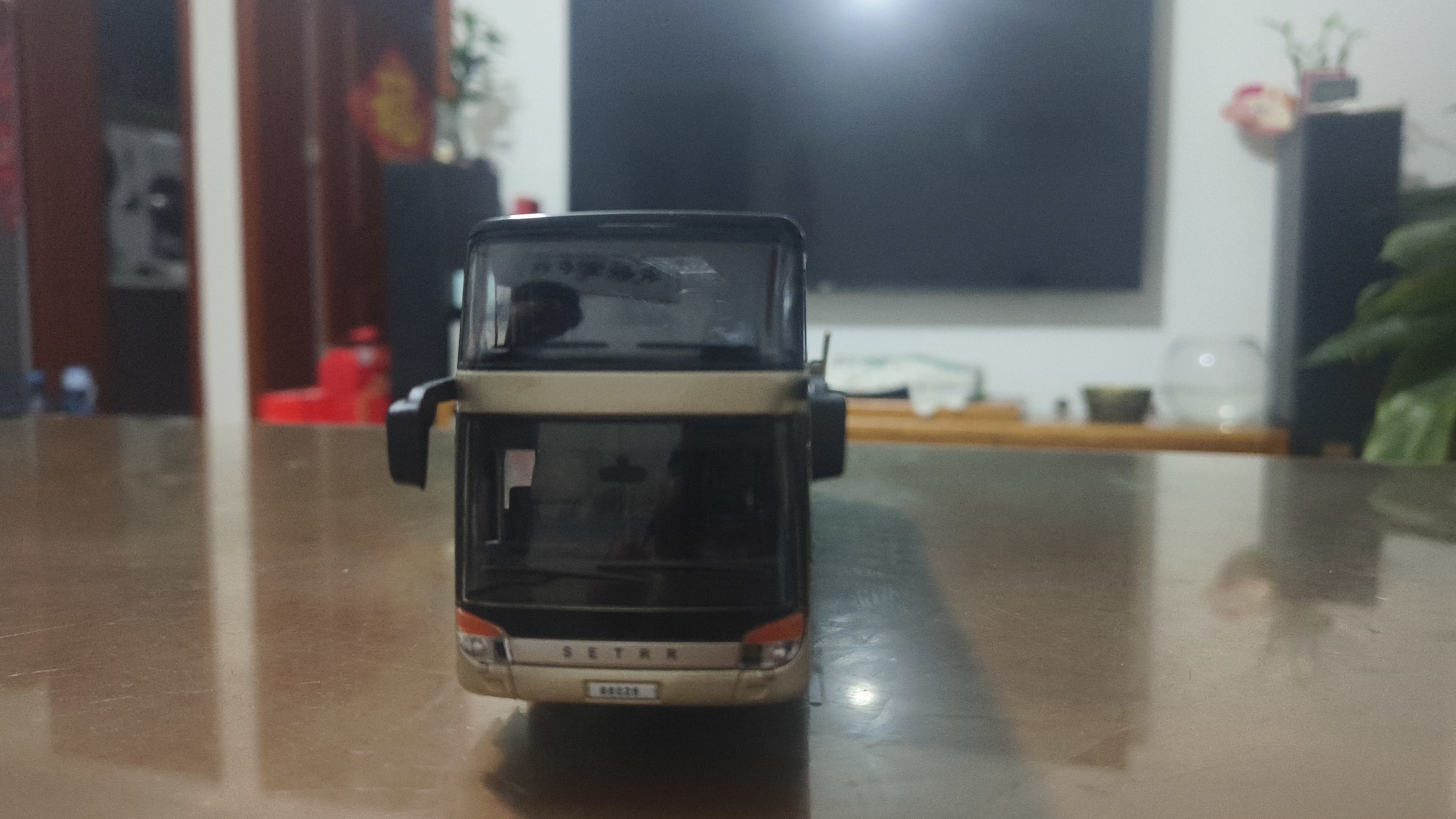 TY MODELS双层巴士玩具车仿真加长公交车玩具模型合金大巴儿童公共汽车玩具 豪华双层大巴 金色 实拍图