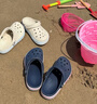 卡骆驰（CROCS）贝雅卡骆班洞洞鞋轻便耐磨一脚蹬休闲鞋女鞋时尚沙滩鞋|205089 深蓝/辣椒红-4CC 39 (240mm) 实拍图