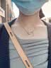 专柜版玫瑰金小裙子满天星项链女彩金扇形锁骨链情人节送女友礼物 玫瑰金小蛮腰满天星项链 实拍图