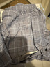 红豆居家男士精梳纯棉情侣睡衣男格纹长袖女士家居服 蓝色 3XL 实拍图