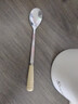 传旗陶瓷马克杯带勺盖咖啡杯牛奶杯早餐杯办公杯男女茶杯描金白400ml 实拍图