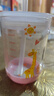 富光玻璃杯家用儿童牛奶杯子带刻度吸管水杯 宝宝冲泡奶粉杯带把手 实拍图