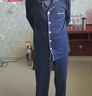 京东京造【10A抑菌】A类一等品50支纯棉睡衣男睡衣春夏情侣家居服绀青L 实拍图
