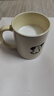 奶油色坐姿可爱帕恰狗马克杯子高颜值陶瓷杯ins风水杯家用 米白色直身小狗杯随机发1个350ML 实拍图