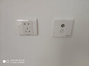 松下开关插座面板单双控二三插网线五孔墙壁暗装86型插板悦宸简约白 电视电脑  WMWM417 实拍图