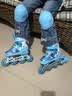 迪士尼轮滑鞋儿童溜冰鞋男童女童套装初学可调全闪直排旱冰鞋中码 实拍图