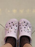 卡骆驰（CROCS）贝雅卡骆班洞洞鞋轻便耐磨一脚蹬休闲鞋女鞋时尚沙滩鞋|205089 白/深蓝-126 44 (280mm) 实拍图