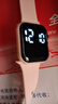 其他品牌高颜值LED手表时尚方形学生科技感超强夜光数字个性运动 樱花粉 实拍图