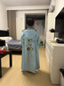 牧萌儿童雨衣带书包位男童女童加长全身学生雨披 蓝色赛车拉链款 3XL 实拍图