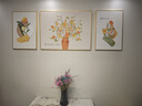 猫九酱奶油风客厅装饰画简约现代小清新花卉三联画高级感沙发背景墙挂画 实拍图