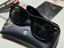 雷朋（RayBan）太阳镜男女款全框偏光墨镜舒适开车眼镜钓鱼骑行司机镜0RB2140F 901/58黑色框绿色镜片 尺寸52 实拍图