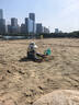 儿童夏季遮阳帽大帽檐男女童防晒披肩帽小朋友户外沙滩渔夫太阳帽 米白 A标披肩口哨 参考2-11岁 帽围46-55 实拍图