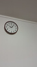 康巴丝（Compas）挂钟 创意简约钟表客厅石英钟表挂墙时钟 c2855 咖木色 26cm直径 实拍图