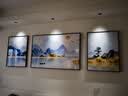 诗六艺家饰客厅装饰画北欧现代简约沙发背景墙挂画三联画大气轻奢壁画晶瓷画 背靠金山（铝合金外框） 晶瓷画左右60*80+中间120*80亮面 实拍图