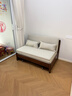 源氏木语实木沙发床现代简约多功能可折叠床北欧风小户型客厅两用双人沙发 【20】1.25m山毛榉胡桃色(米白) 实拍图