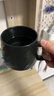 品喻（PINYU）石纹情侣马克杯个性陶瓷大容量办公室家用简约生日礼物500ml黑色 实拍图