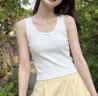 香影白色内搭小背心女2026秋季新款含莫代尔蕾丝边蝴蝶结打底上衣 鹭白 L 165/88A/110-125斤 实拍图