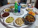 驰百伦不锈钢餐桌可折叠家用小户型出租屋简易吃饭桌子内嵌式转盘大圆桌 实拍图