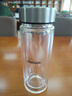 希诺双层玻璃杯男家用商务办公泡茶杯子过滤车载水杯XN-9302 345mL 实拍图