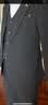 罗蒙（ROMON）【西服+马甲+西裤】男士西服套装职业商务正装结婚礼服深灰2XL 实拍图