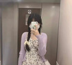 艾珠儿（Aizhuer）紫色碎花吊带连衣裙2026新款小个子法式雪纺短裙子两件套装女夏季 碎花裙+紫色开衫套装 M 晒单实拍图