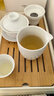 旅行茶具套装德化功夫茶具三才盖碗泡茶杯带茶盘公司活动伴手 10头纯白夏风盖碗六杯盘巾夹灰包 实拍图