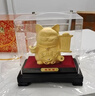 大明铜匠绒沙金招财猫饰品店铺开业前台办公桌摆件开业乔迁礼物父亲节 实拍图