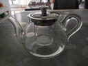 金镶玉玻璃泡茶壶花茶壶凉水壶耐热防爆过滤内胆带盖 雨润壶600ml 实拍图