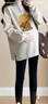 煦依舍孕妇装秋装套装连衣裙时髦长袖2026新款外穿上衣卫衣两件套春秋 奶茶色上衣（单件） XXL 实拍图
