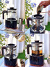 格丽思（GREENIS）煮茶壶养生壶纯钛喷淋式加热煮茶器一体式烧水壶蒸茶壶办公室蒸茶 深灰标准款礼盒装+直筒茶漏1.3L 实拍图