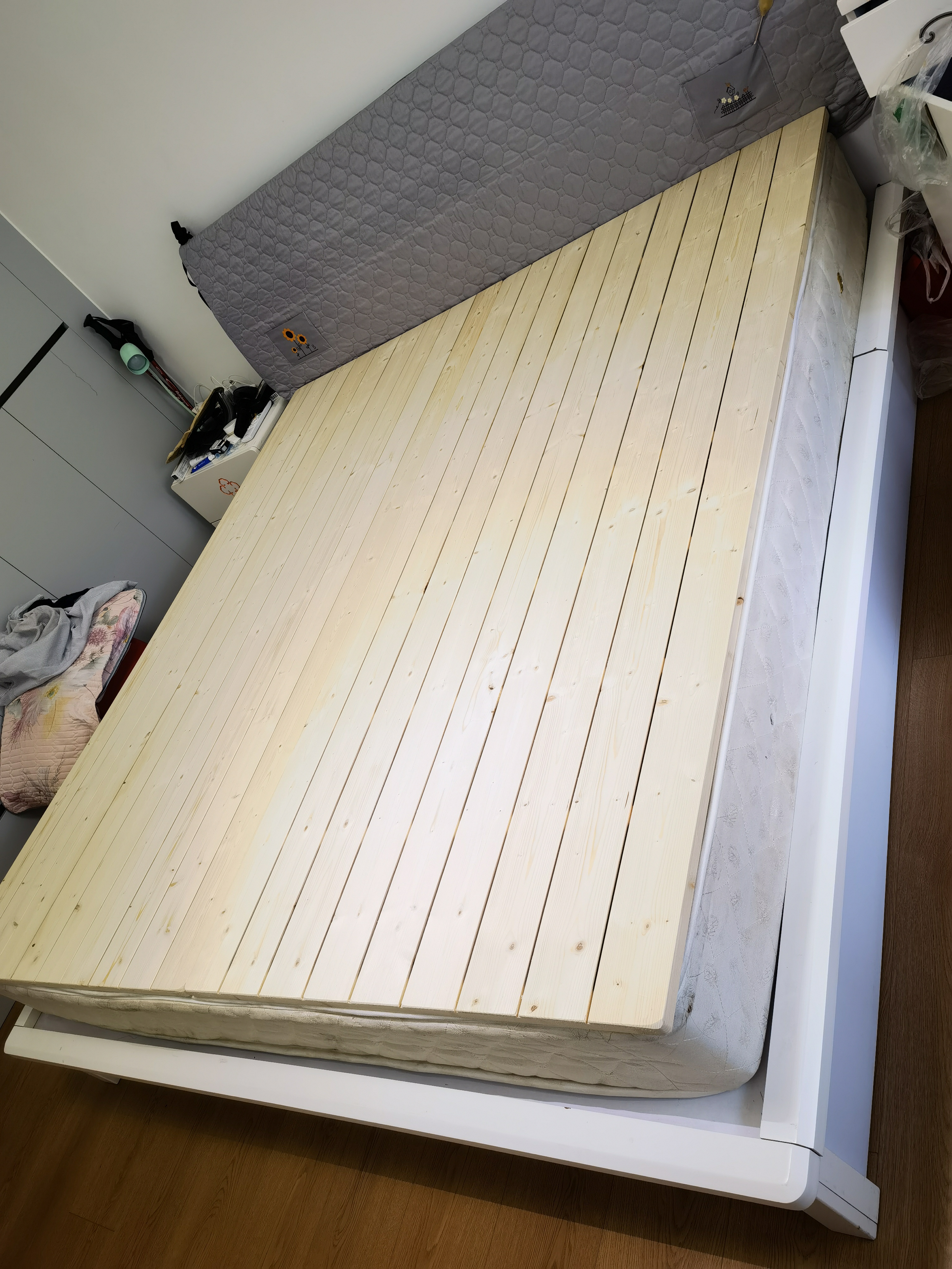 浩竹实木床板1.8×2米硬床垫加硬神器折叠松木板床垫1.5米定制包邮 【超厚2.5cm】芬兰松木护腰床板 180cm*200cm【折叠款】 实拍图
