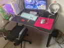 甄严选电脑桌台式电竞桌椅套装组合桌子办公家用桌学习桌书房书桌写字桌 【电竞桌椅套装】黑碳纤维面120*60CM 实拍图