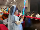 G.duck小黄鸭女童连衣裙冰雪奇缘爱莎公主裙儿童艾莎蓬蓬裙宝宝生日礼服 蓝色 110 尺码4~5岁【100-110cm】 实拍图