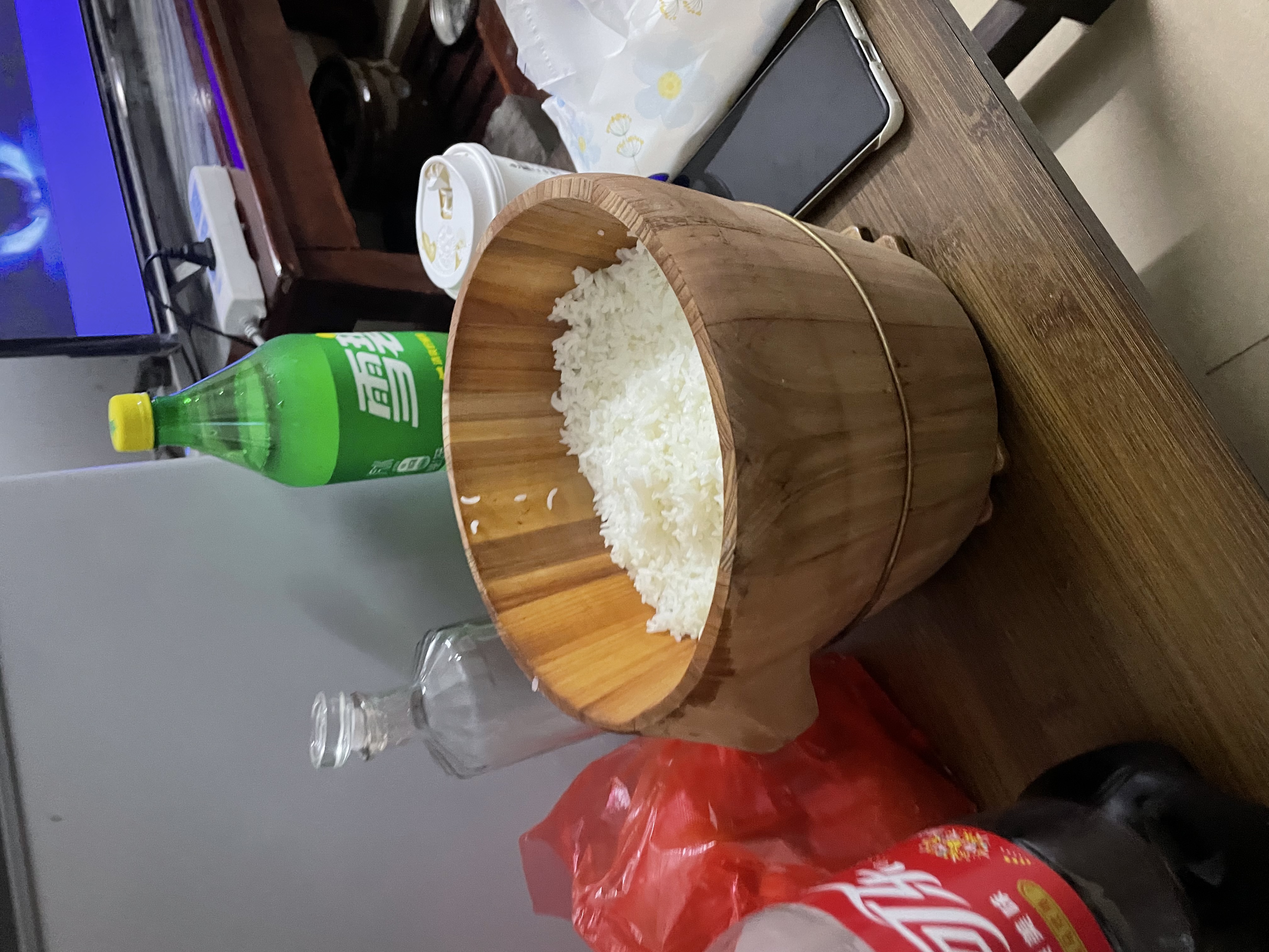 黄一府（HUANG YI FU）天然精选优质杉木家用蒸饭木桶原木蒸子木桶饭大小蒸米饭甑子 21厘米(提手盖子款.蒸1.5斤米) 实拍图