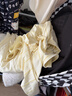 蕉内（Bananain）棉棉305H男女士睡衣睡裤纯棉情侣家居服套装春夏季长袖长裤不闷汗 【女士】豆黄条纹 M 实拍图