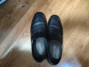 红蜻蜓男鞋皮凉鞋夏季镂空透气软底爸爸鞋真牛皮鞋子 黑色 44 实拍图