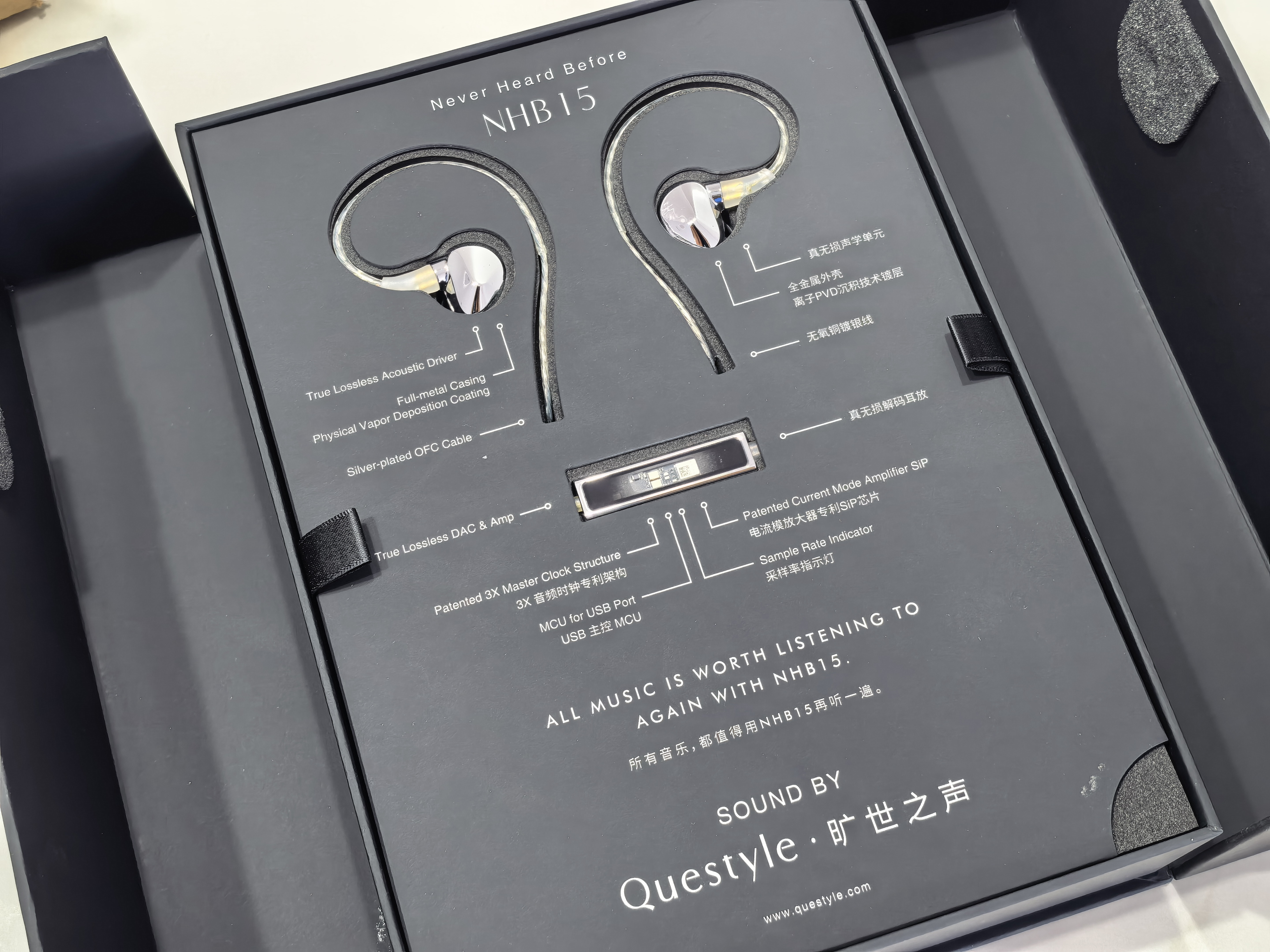 旷世NHB15高保真无损发烧HIFI音乐耳机 192KHz 解码耳放一体 入耳式 苹果手机耳机Type-C 银色 Tpye-C版 实拍图