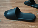 京东京造【抗菌皮纹拖】eva软弹拖鞋居家室内防滑浴室凉拖 黑色 40-41 实拍图