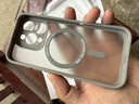 亿色适用苹果16Pro手机壳iphone16Pro保护套磁吸壳硅胶软边超薄磨砂硬壳气囊防摔镜头全包男女生半透灰 实拍图