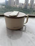 美厨（MAXCOOK）304不锈钢泡面碗 学生饭盒餐杯泡面杯1500ML 配餐具 白MCWA8440 实拍图