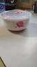 美克杰陶瓷保鲜碗 微波炉饭盒 保鲜盒带盖上班带饭密封碗冰箱储物碗 1个【6英寸大碗】 富贵牡丹 实拍图